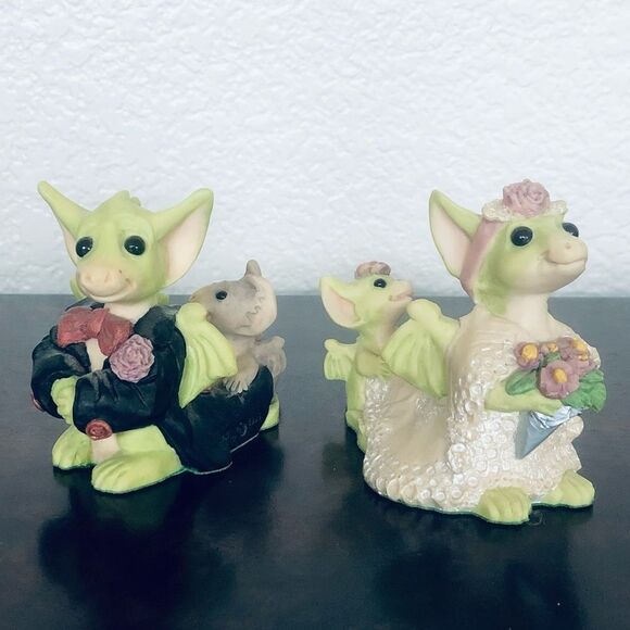 Pocket Dragons Dragon Bride Groom Figurines Set - Picture 2 of 7